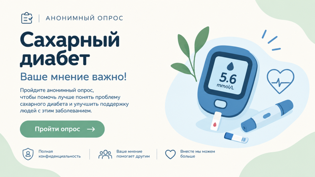 Оценка уровня знаний о сахарном диабете среди населения